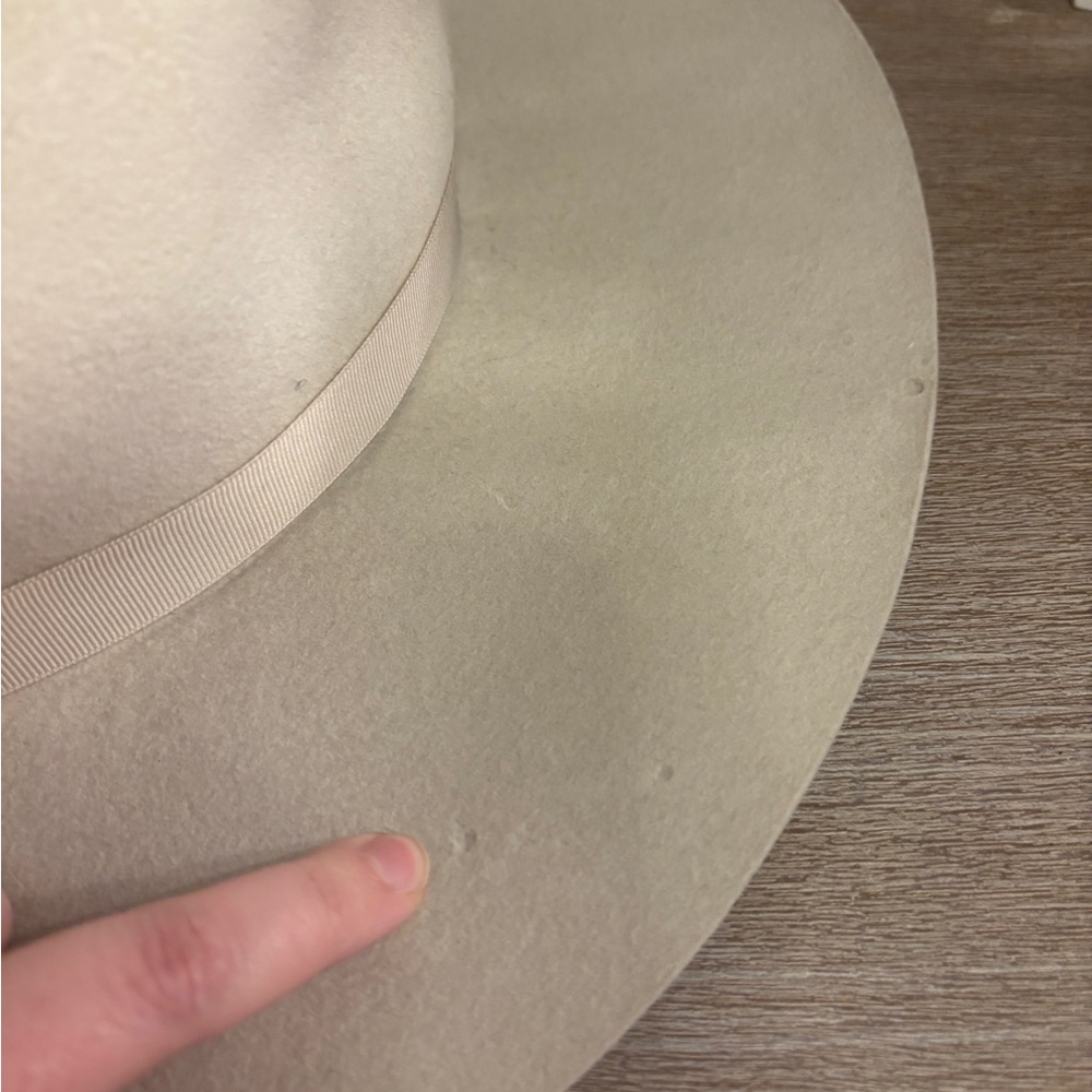 Satya Twena Amanda Hat - Moonstone - Wide Brim - Felt Fedora - Handmade NYC - Picture 5 of 10